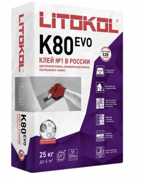 Клеевая смесь Литофлекс  К-80 универс 25кг (54 меш): Фото 1