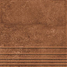 Ступень Klinker Terrakota GNR12030430-GM коричневый темный граниль 1200х300х9,5 (4/1,44/51,84) : Миниатюра 1