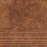 Ступень Klinker Terrakota GNR12030430-GM коричневый темный граниль 1200х300х9,5 (4/1,44/51,84) : Миниатюра 1