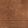 Ступень Klinker Terrakota GNR12030430-GM коричневый темный граниль 1200х300х9,5 (4/1,44/51,84) : Миниатюра 1